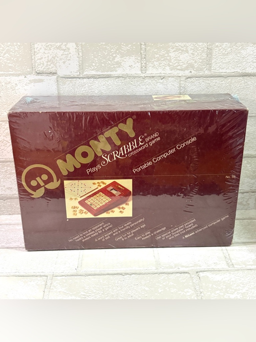 Vintage Ritam Monty Plays Scrabble Portable Computer Console NEW IN BOX COMPLETE